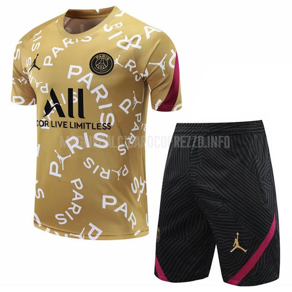 maglia allenamento e pantaloni paris saint-germain d'oro 2020-21