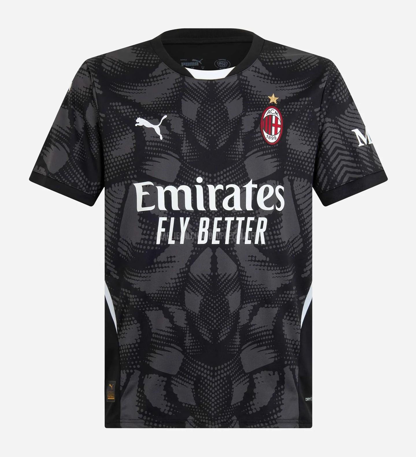 maglietta ac milan portiere nero 2024-25