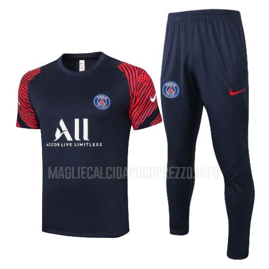 maglietta allenamento e pantaloni paris saint-germain blu navy 2020-21