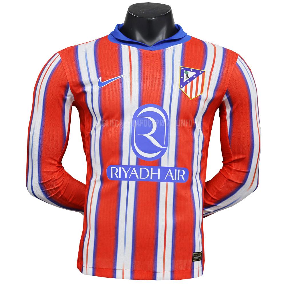 maglietta atletico madrid manica lunga giocatore edizione home 2024-25