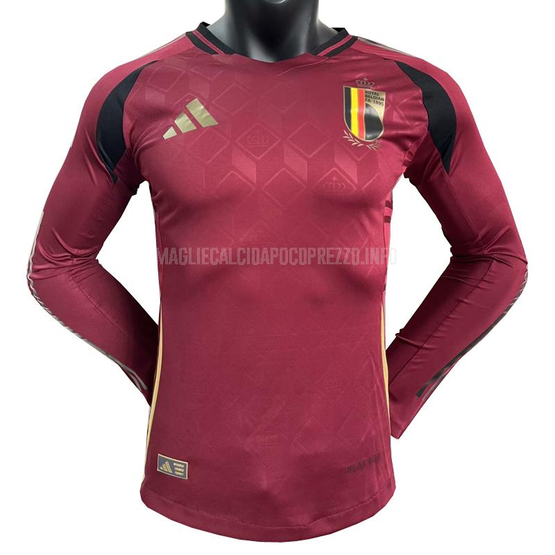 maglietta belgio manica lunga home 2024