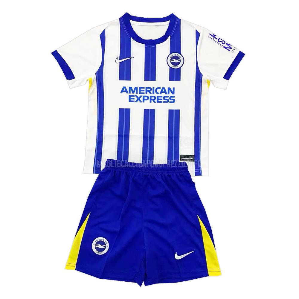 maglietta brighton hove albion bambino home 2024-25