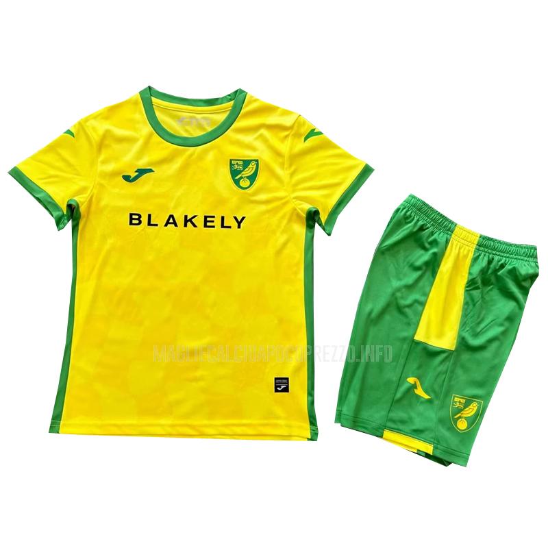 maglietta norwich city bambino home 2024-25