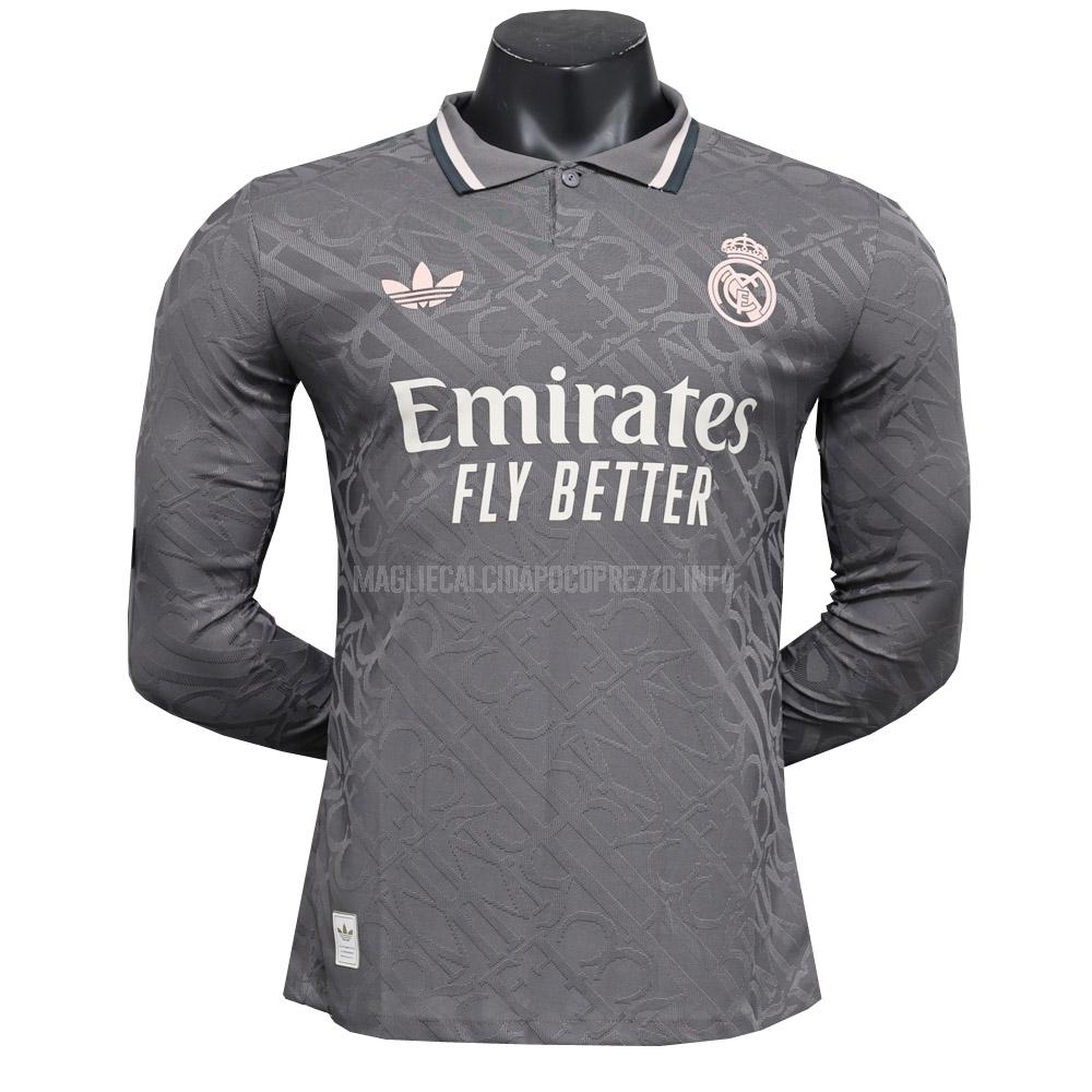 maglietta real madrid manica lunga third 2024-25