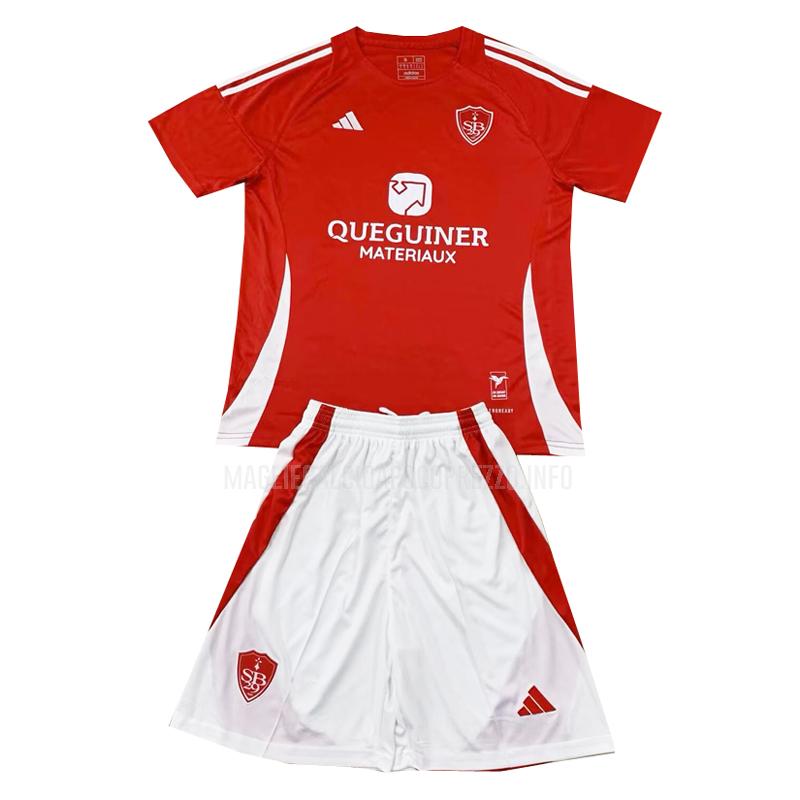 maglietta stade brestois bambino home 2024-25