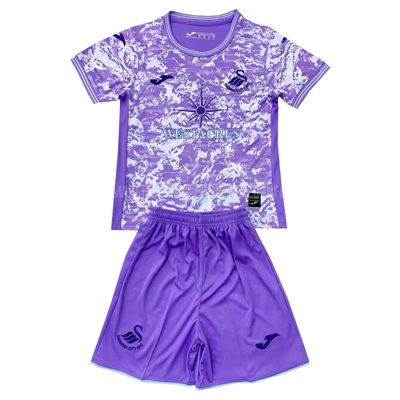 maglietta swansea city bambino third 2024-25